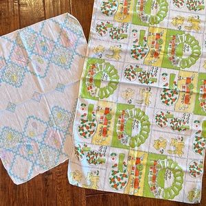 Vintage Baby Swaddle Receiving Blanket and Baby Care Crib Blanket